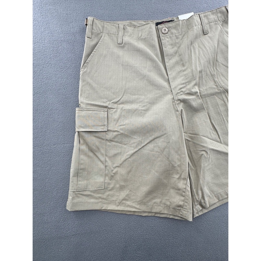 TRU-SPEC Cargo Shorts Men L Khaki Tan Ripstop Tactical Utility 6-Pocket Gorpcore - Picture 2 of 11
